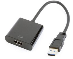 Gembird USB to HDMI Display Adapter - Zwart - Universele Aansluiting voor Externe Weergave