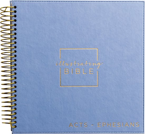 NIV, Spiral-bound Illustrating Bible: Acts – Ephesians, Leathersoft Spiral, Blue