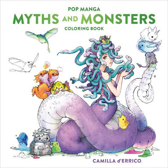 Pop Manga Myths and Monsters Coloring Book - cover