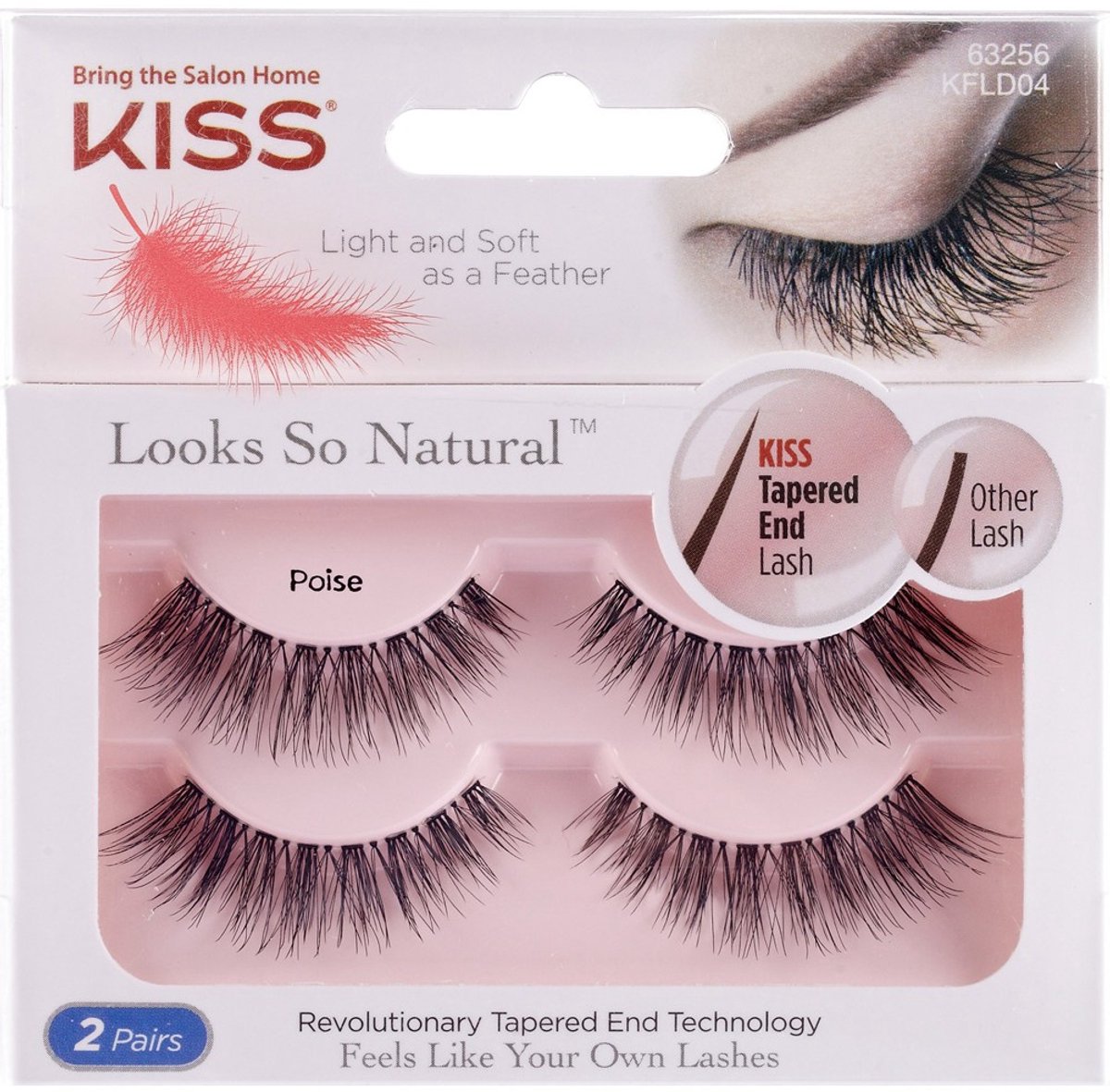 Poise x2 Kunstwimpers - Wimpers op een band - Natuurlijke look, Zwart