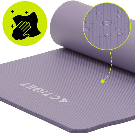 Actiget® Yogamat - Extra Dik - Inclusief Draagriem - 183 x 61 x 1,5 CM - Paars — afbeelding 3