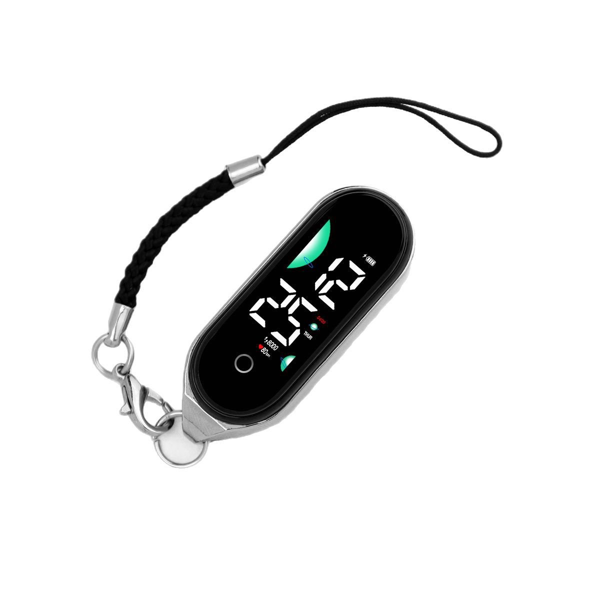 Sleutelhanger zakhorloge LED elektronisch hangend nachtlampje waterdicht touchscreen digitale horloges sleutelhanger hangende horloges touchscreen digitaal