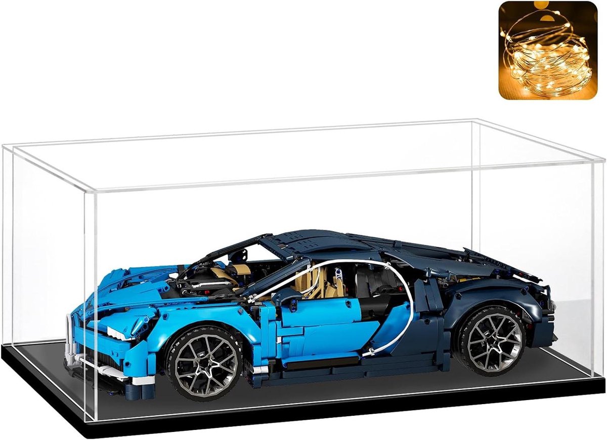 Vitrine voor modelauto's en figuren - Acryl displaycase voor verzamelstukken - Zelfmontage - 50 x 40 x 20 cm