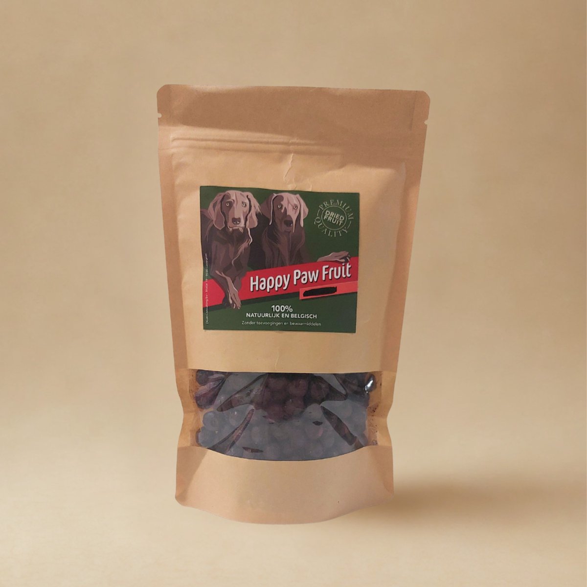 Happy Paw Fruit - Gevriesdroogde blauwe bes voor honden - Hondensnack - zak 100 gram
