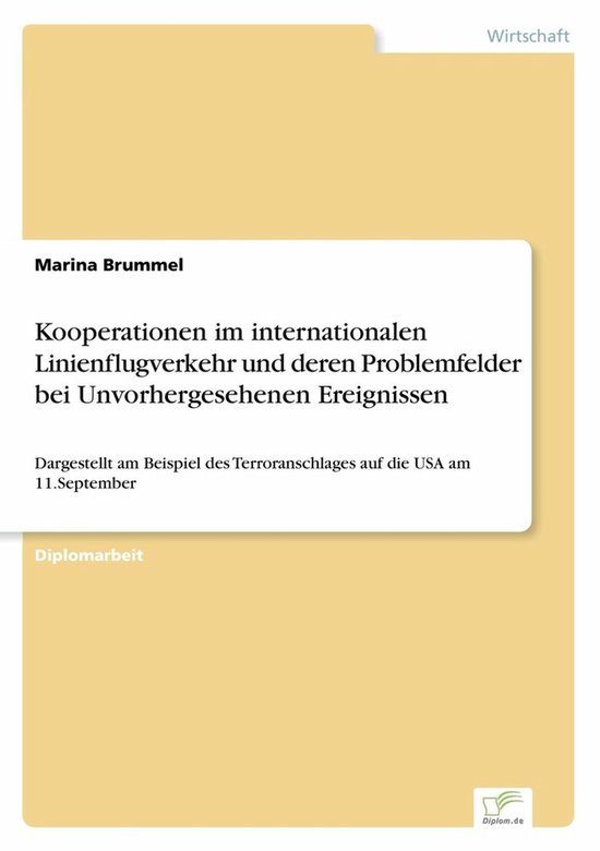 Kooperationen im internationalen Linienflugverkehr und deren ... - cover