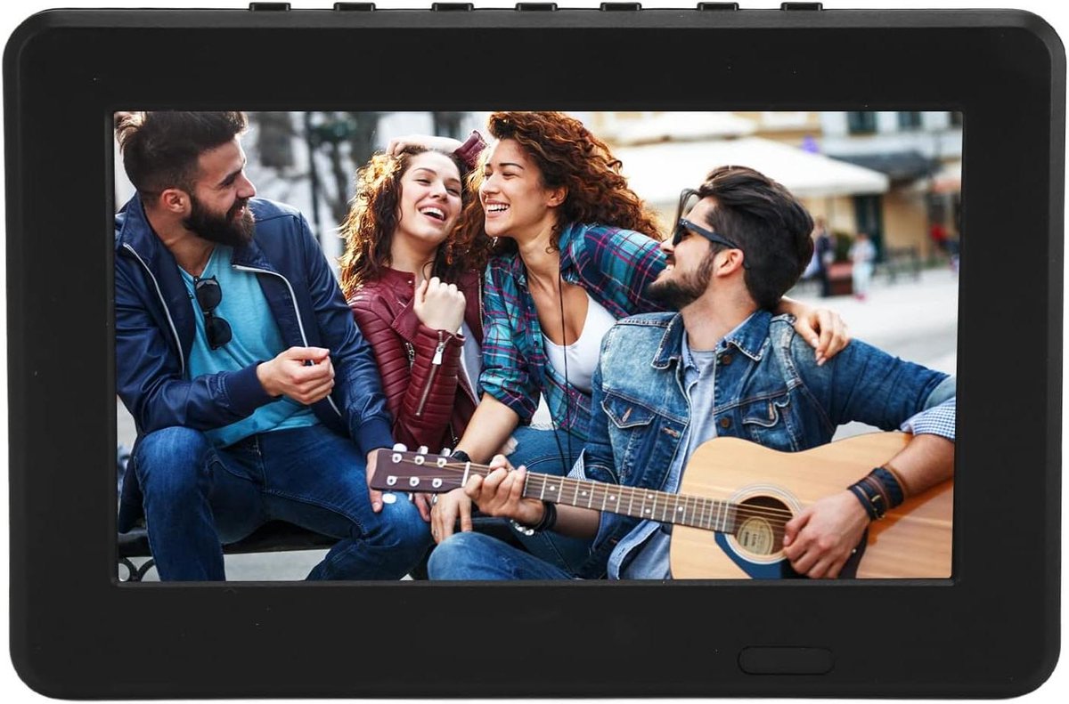 Draagbare TV met 7 inch scherm voor Auto en Caravan - Oplaadbaar met Afstandsbediening.