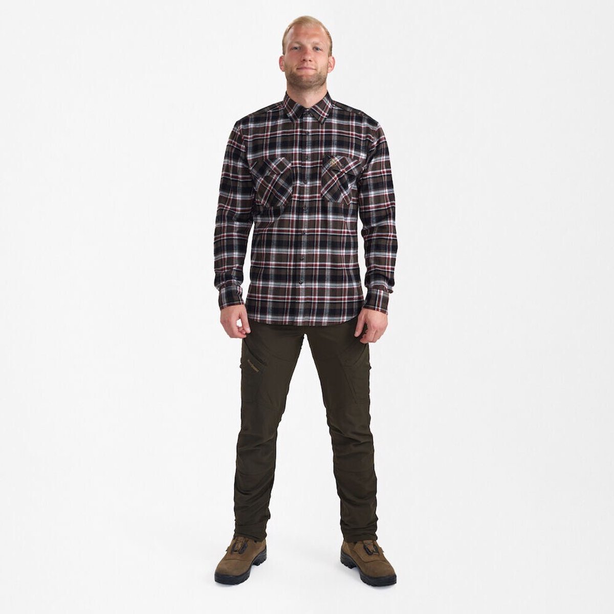 8735 Deerhunter Nathan Shirt Check-39 Cypress