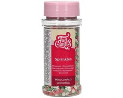FunCakes Suikerdecoraties - Mini Confetti Kerst - 60g - Eetbare Taartdecoratie