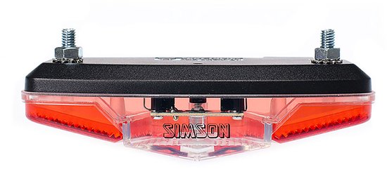 Simson Bagagedrager achterlicht - 1 LED - 100 uur brandtijd - Spatwaterdicht - Inclusief batterijen — afbeelding 4