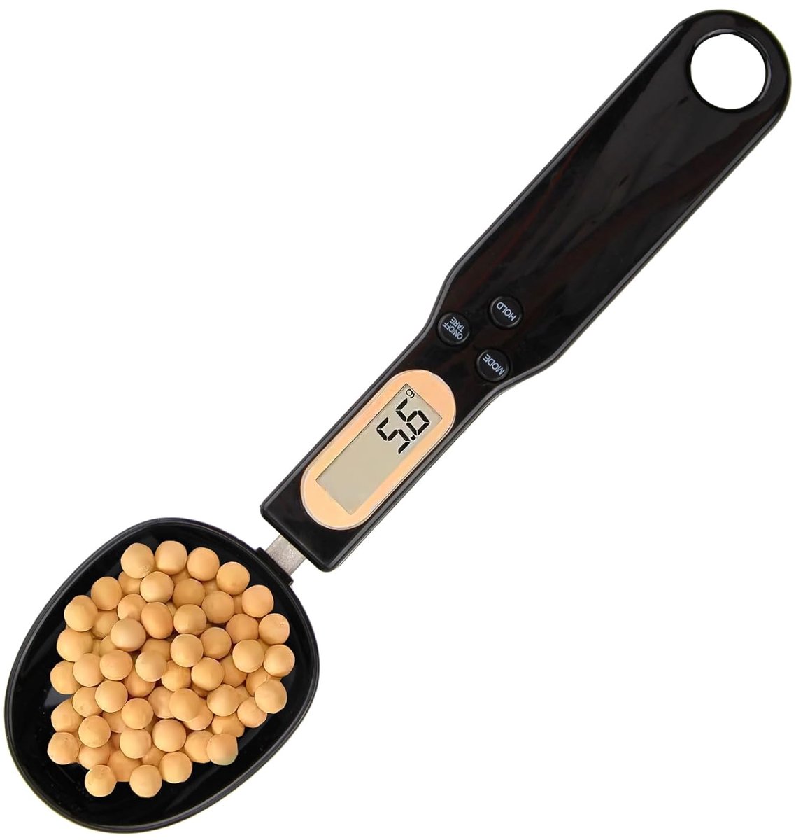 Lepelweegschaal - 1 Zwarte Digitale Lepelweegschaal - Nauwkeurige Meting - Hold- En Tarrafunctie - LCD-Display - Ideaal Voor Kruiden - Poeder - Vloeistoffen - 500 G/0,1 G - Vaatwasmachinebestendig