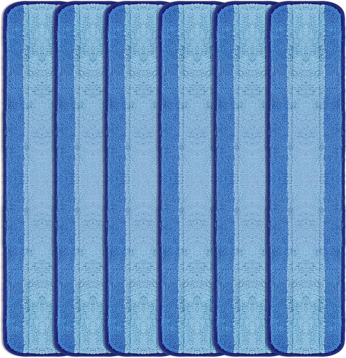 6x Microvezel Dweilhoezen 60 cm - Herbruikbaar voor Nat en Droog Vloer Schoonmaken
