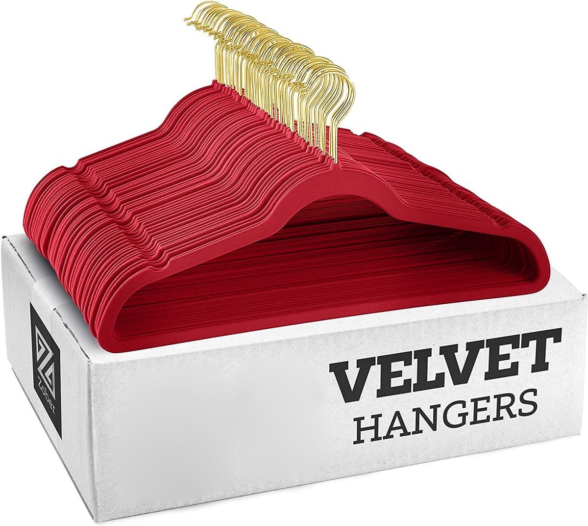 Set van 10 Dunne, Antislip, Opgeschuurde Kledinghangers met Draaibare Haak