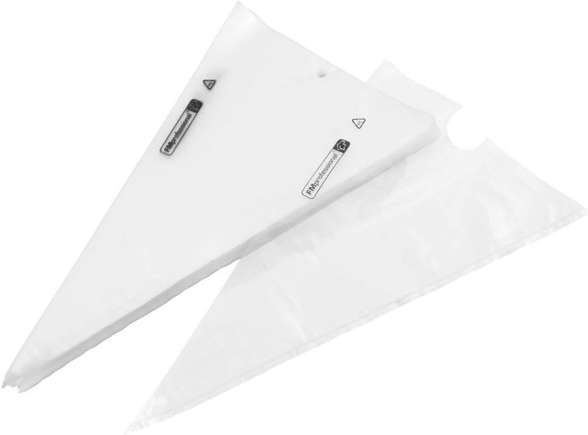 500x280 mm Wegwerpspuitzakken Transparant - 100 Stuks met Oogje - Voor Bakken en Decoreren
