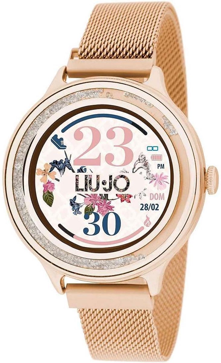 Dames Smartwatch Goudkleurig met Stalen Band - Hartslag, Slaaptracker, IP68 Waterdicht