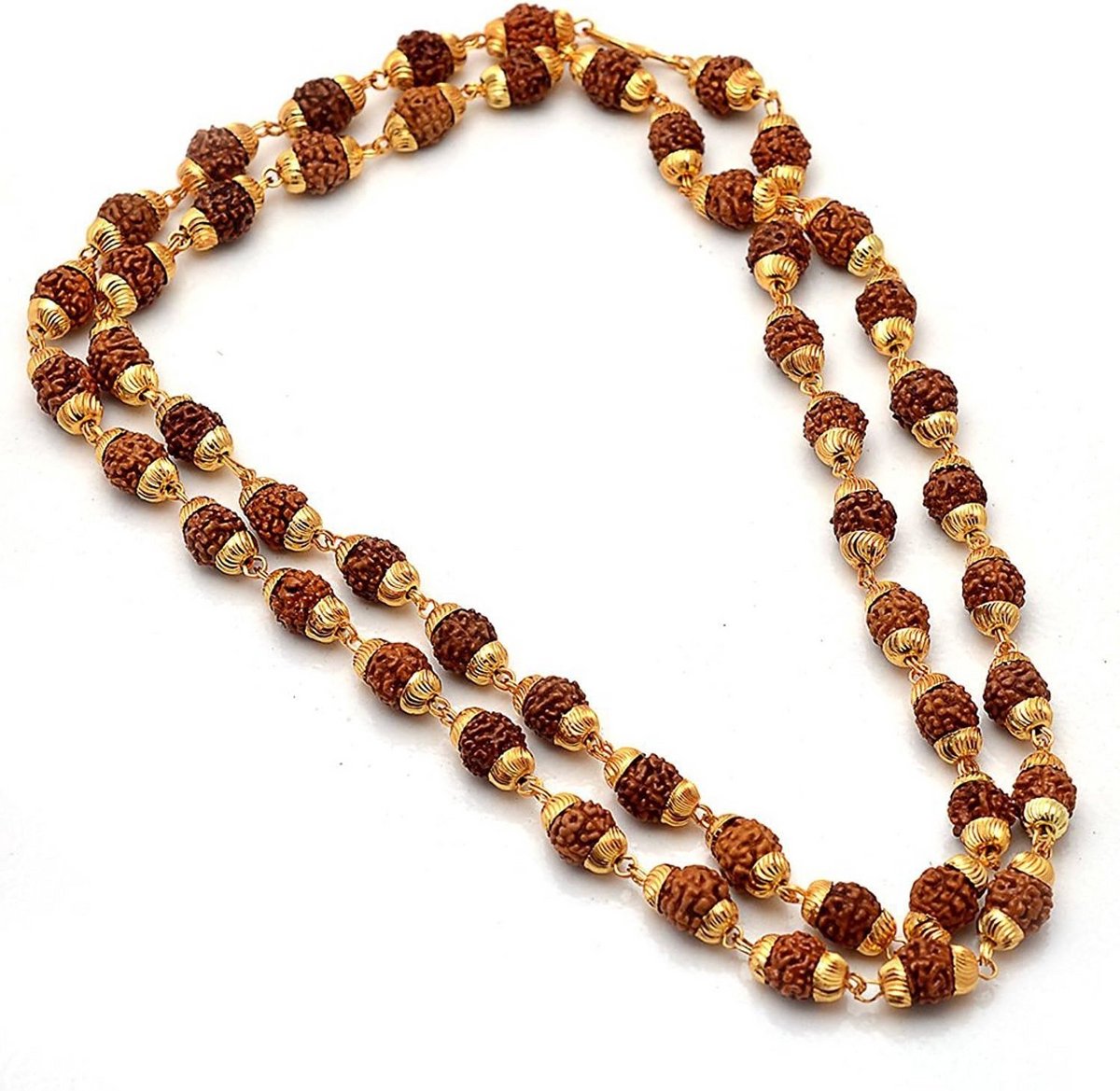 Echte Gecertificeerde Rudraksha Mala met Japa Bag en Gaumukhi