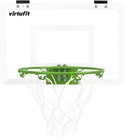 Wit VirtuFit basketbalbord met groene ring en witte net.