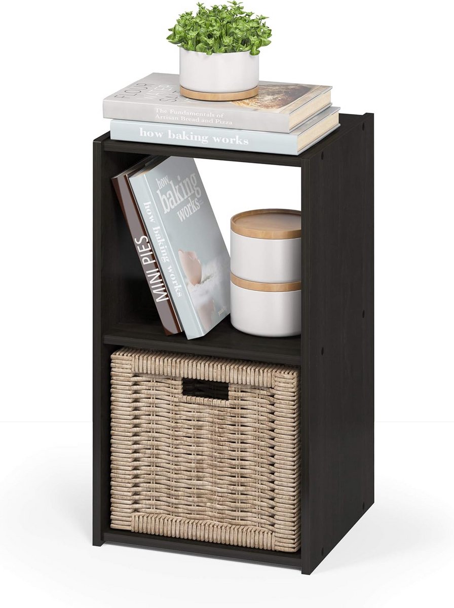 Opbergplanken 2x1 - Compacte Kast voor Boeken of Decoratie - Espresso Bruin