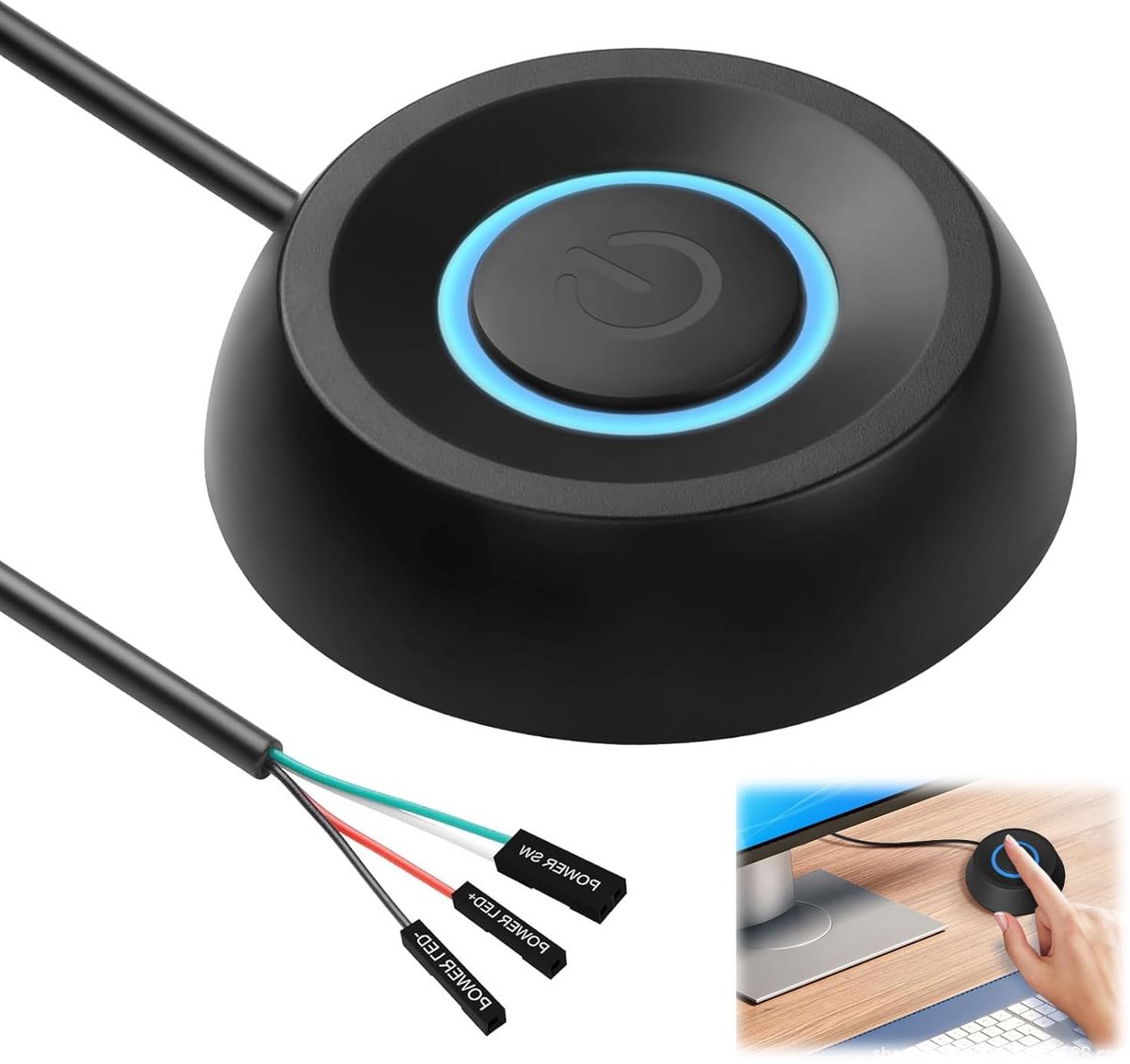 Desktop PC Aan/Uit Schakelaar met Lange Kabel voor Externe Start