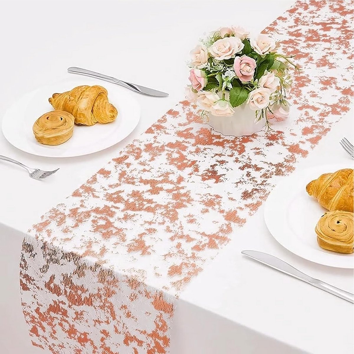 Tafel লoper Glitter Feestelijk Tafelkleed voor Bruiloft en Kerst - ZwartGoud