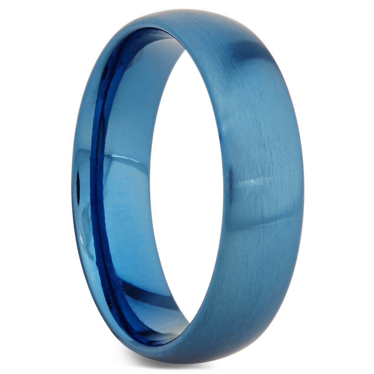 Blauwe Ring van Geborsteld Staal