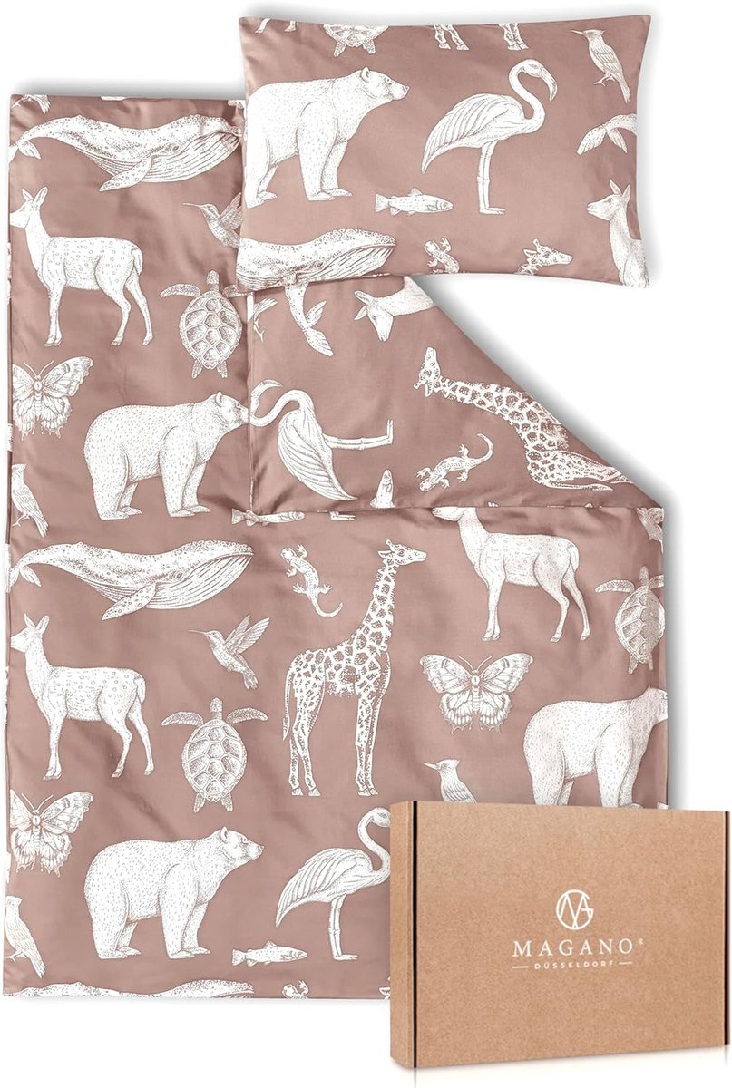 Luxe Kinderbeddengoed Roze 135x200 cm | Bamboe Katoen Satijn Hypoallergeen Dekbedovertrek Set