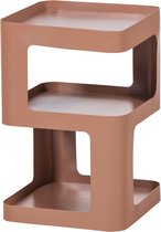 WOOOD Riv Bijzettafel/Nachtkastje - Metaal - Zalmroze - 54x35x35