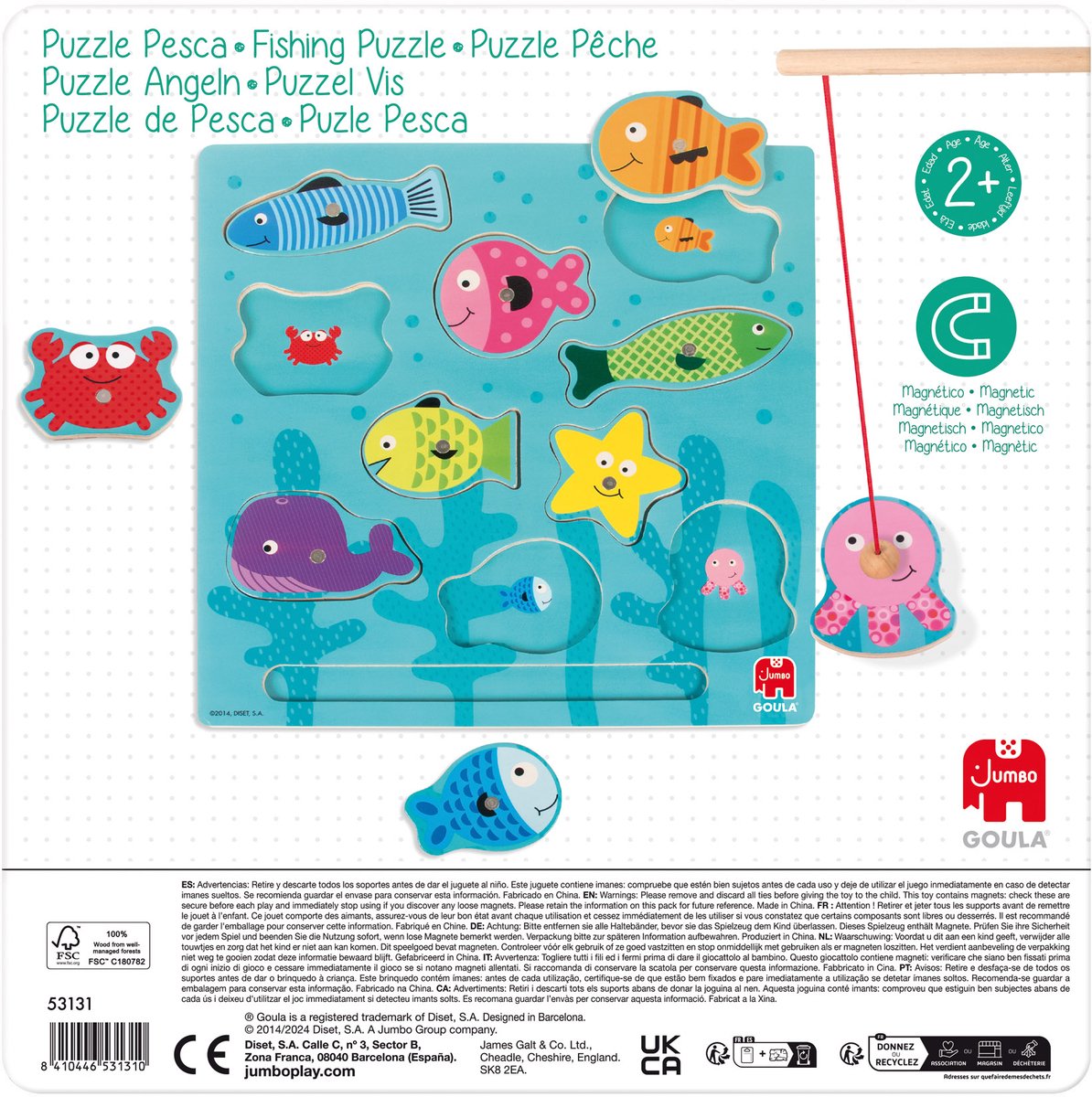 Jumbo - Goula - Magneet Puzzel Vissen - 10 stukjes