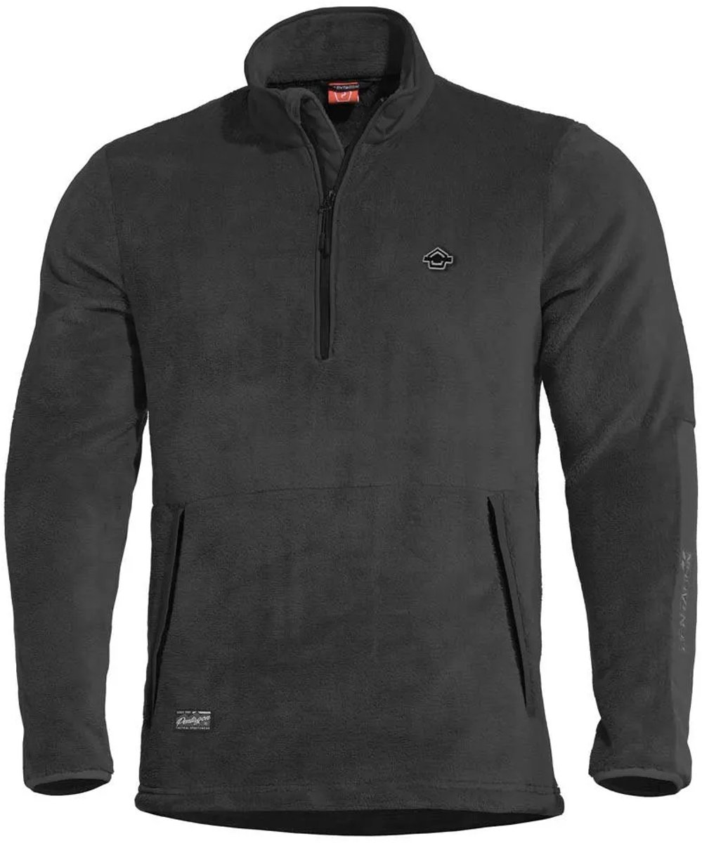 Pentagon Grizzly Fleece Met Halve Rits Man Zwart