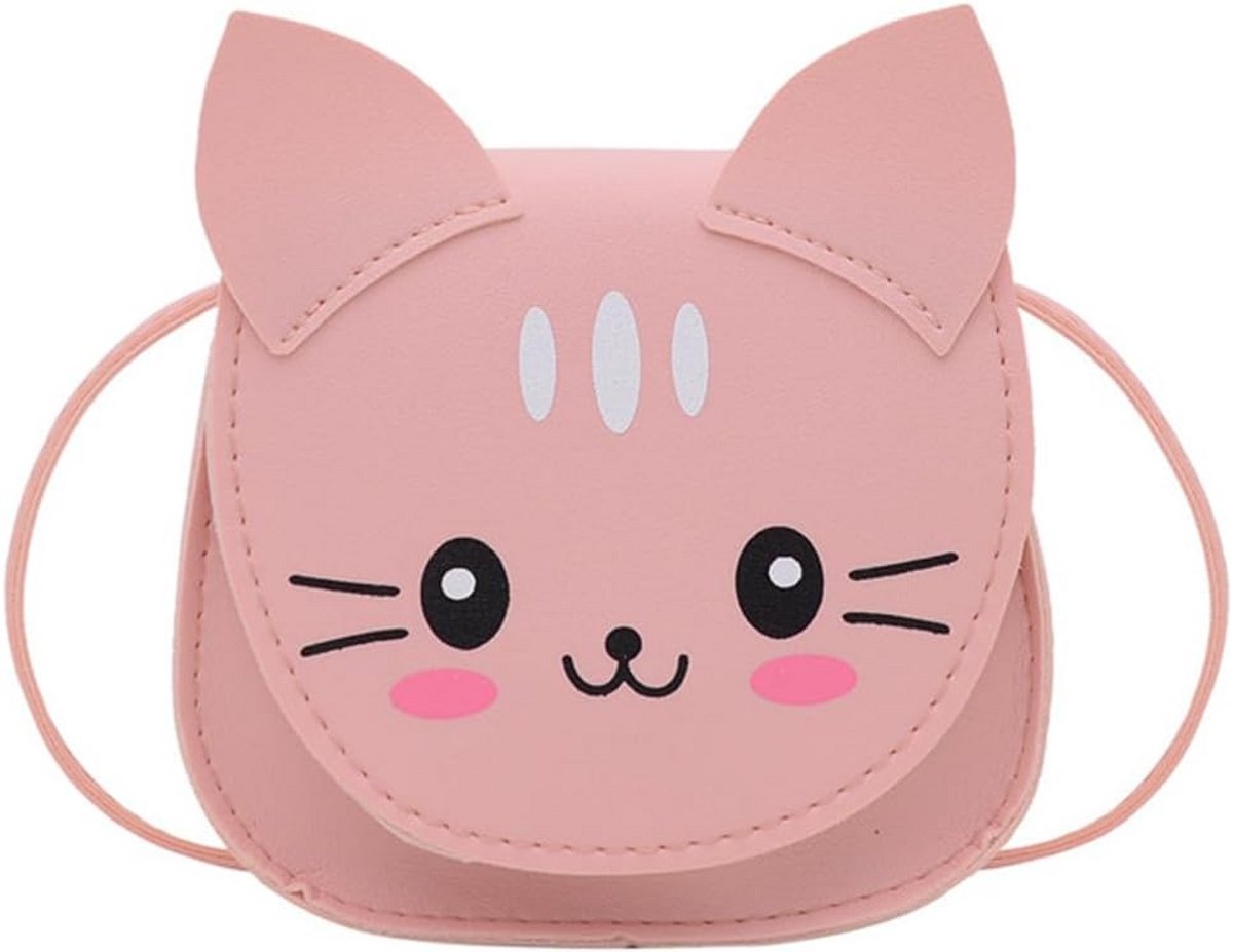 Schoudertas voor Meisjes met Kattenprint - Kleine Handtas voor Kinderen en Tieners