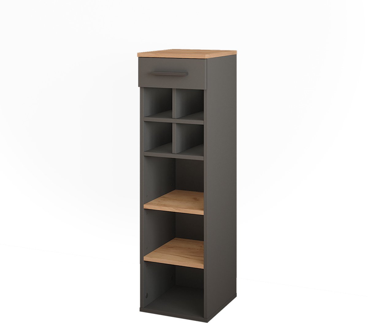 Vicco Repose Wijnrek – 30 x 106 cm Eik goud/antraciet