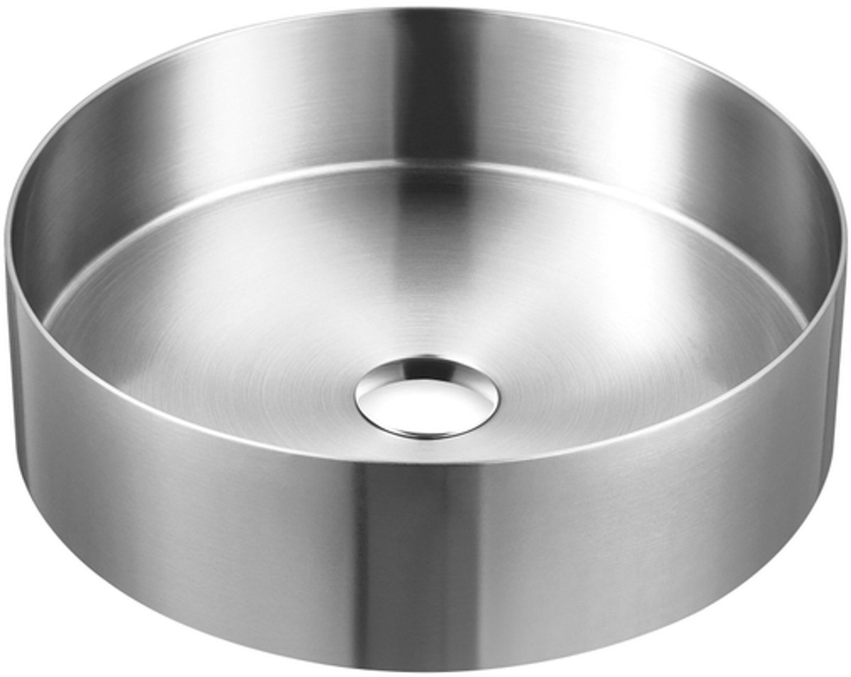 FugaFlow Eccelente Ferro Waskom - 36x36x11cm - RVS - Geborsteld RVS