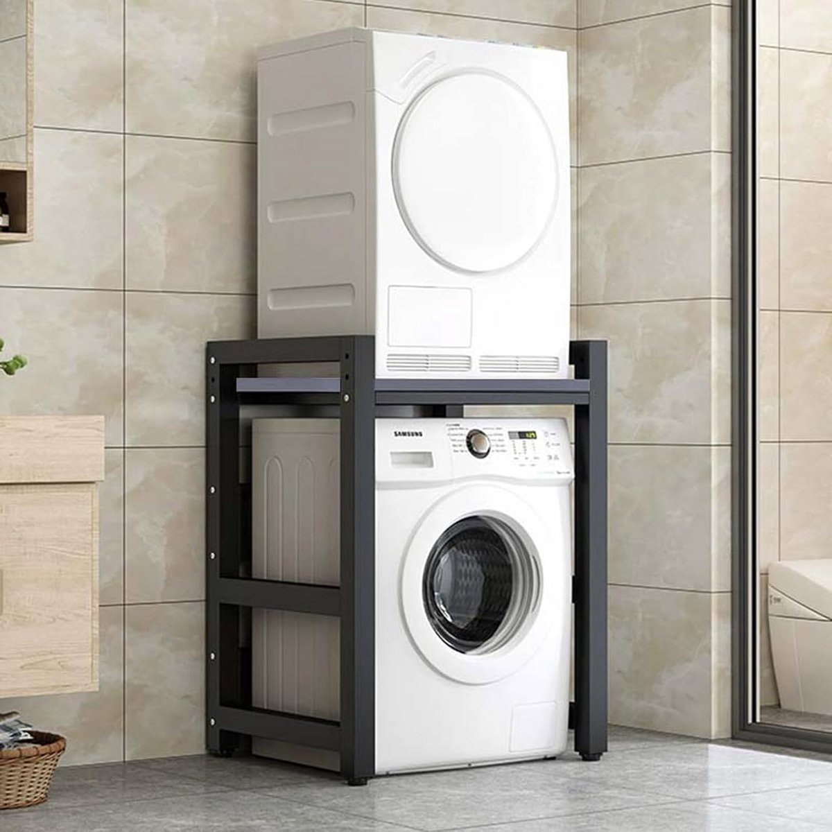 Opbergrek voor Wasmachine en Droger - Ruimtebesparende Planken voor Wasruimte