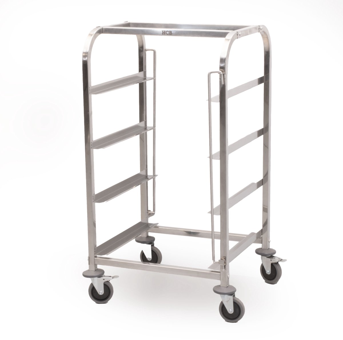 Professionele Horeca Regaalwagen - 4 x 50 x 50 cm - RVS / INOX - Serveerwagen - RVS / INOX trolley - 56x56x96.5 cm (DxBxH) - 11 kg - 1388