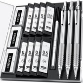 Vulpotloden Set 0.5MM - Volledig Metalen Behuizing - Compleet Luxe Set - Vulpotlood 0 5 mm Vullingen - Mechanisch Potlood - Mechanical Pencil