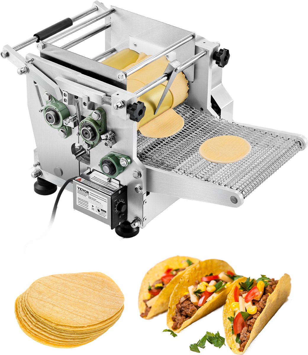 VEVOR Elektrische Tortilla Maker Automatische Maïstortillamachine 5,5 Inch
