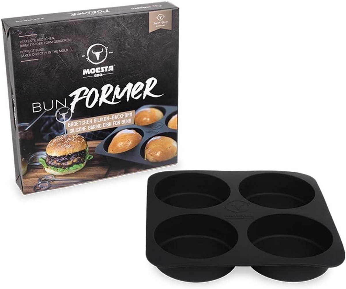Hamburgerpers voor 4 Pasteitjes met Siliconen Antiaanbaklaag - Ideaal voor BBQ