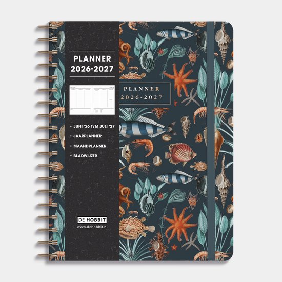 Hobbit - Weekplanner 2026-2027 - 1 week op 2 pagina's - Harde Kaft