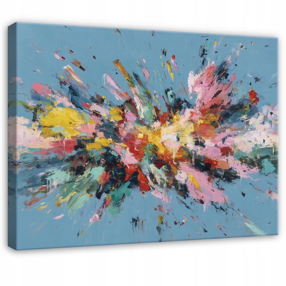 WALLARENA Schilderij op canvas - 120x80 cm - abstracte verf kunst aquarel - Geschikt voor slaapkamer en woonkamer Veelkleurig