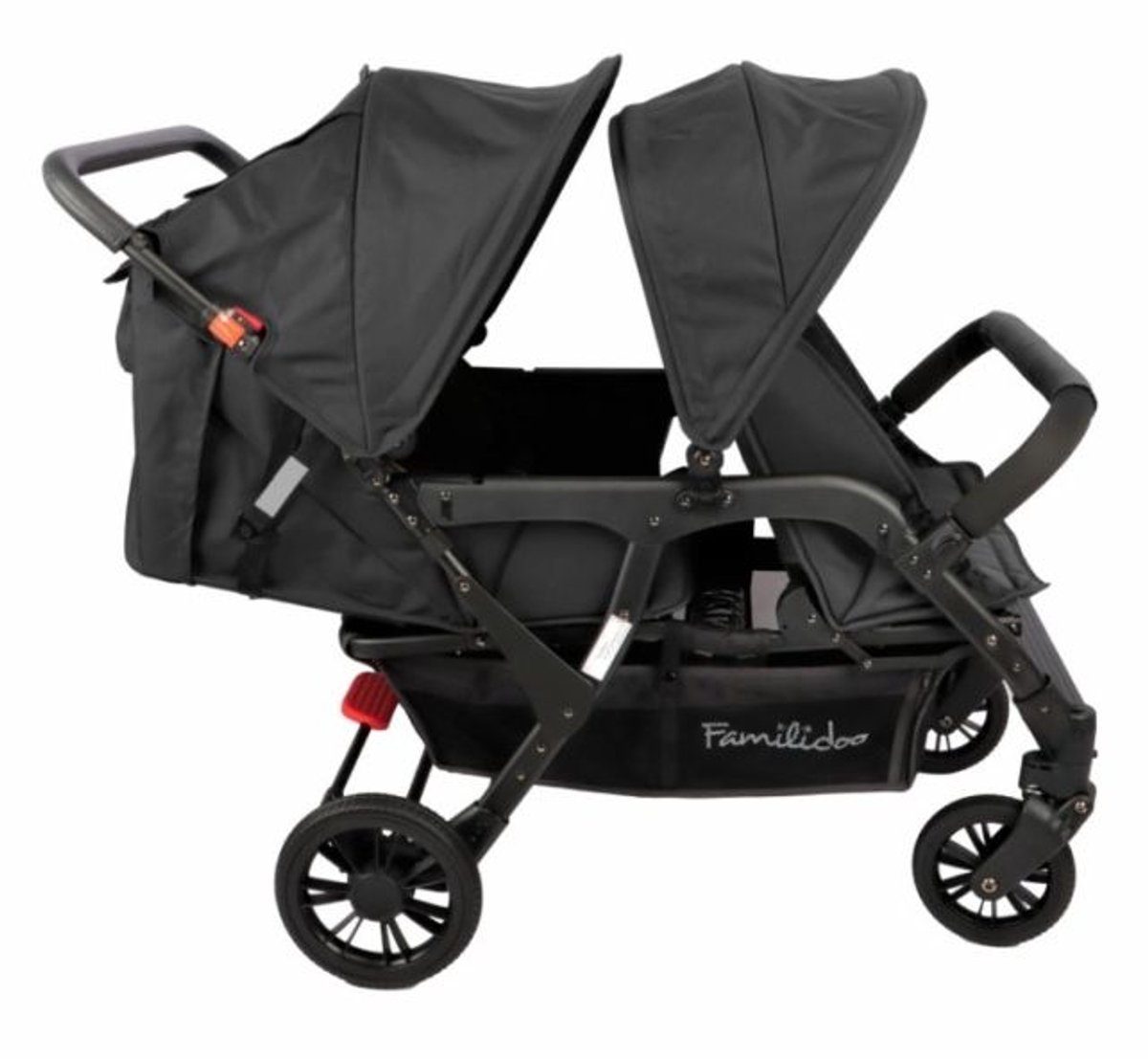 Familidoo Lidoo City BB H4E Buggy 4 zits Geschikt voor 2 newborn baby's Full Black