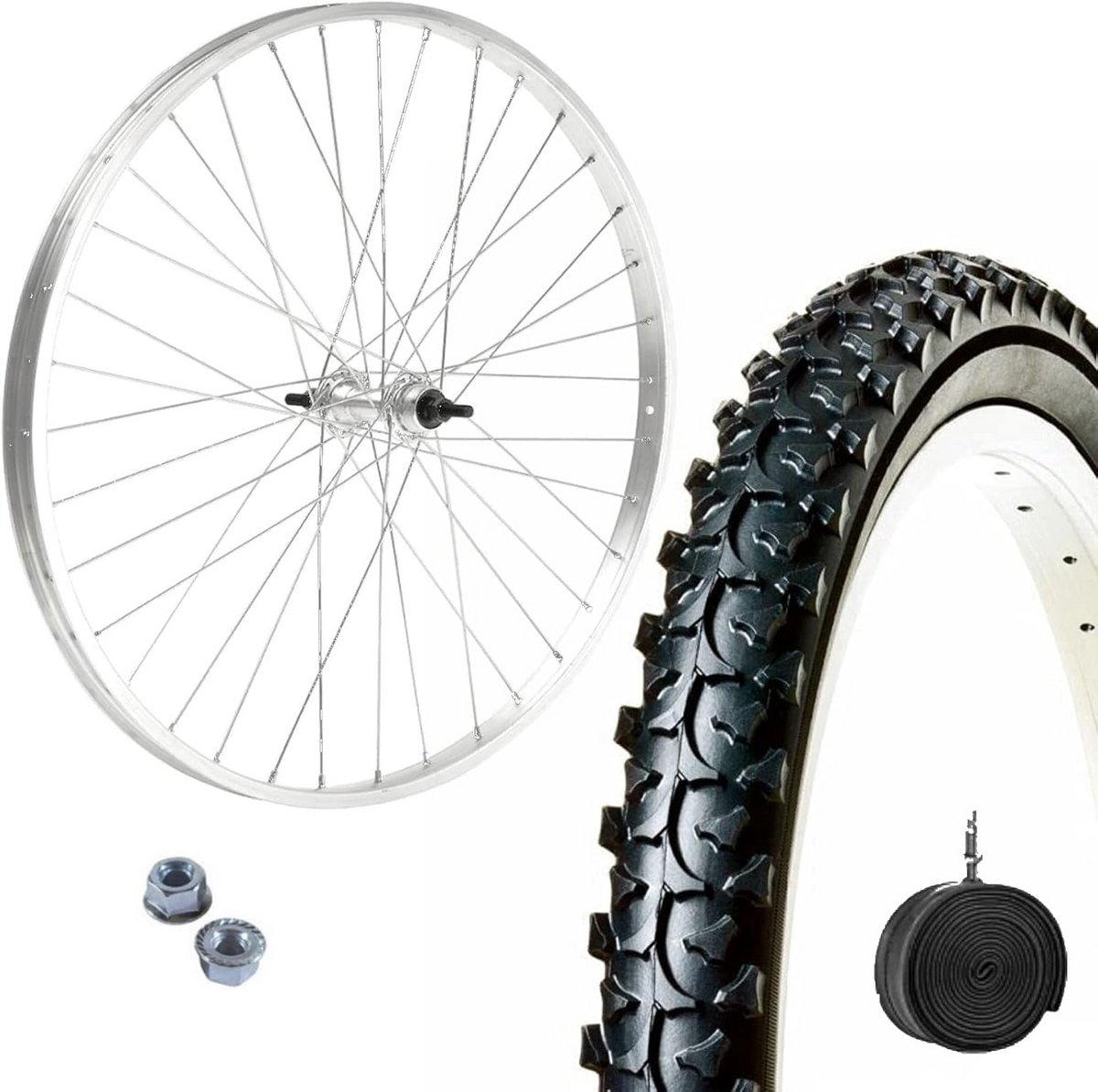 Complete Voorwiel 26 inch MTB met Band en Binnenband - Fietswiel Mountainbike