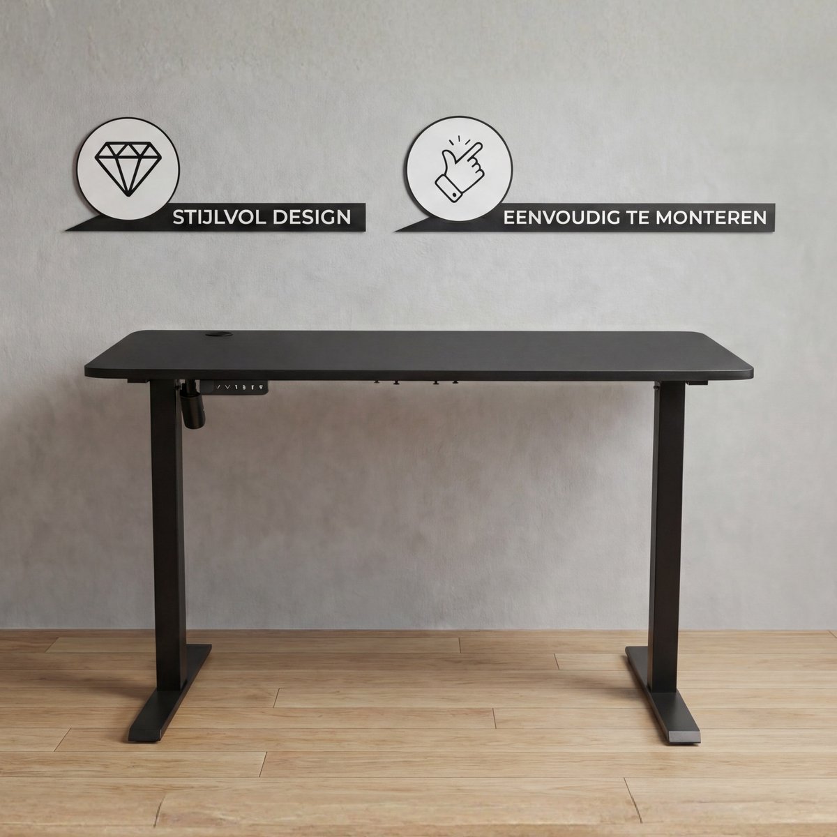 Bayt Elektrisch Zit-Sta Bureau 120x60cm Zwart thumbnail 7