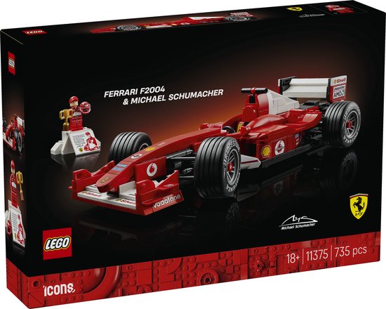 LEGO Icons Ferrari F2004 en Michael Schumacher - 11375