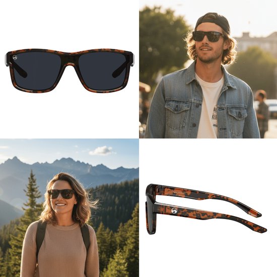 MowMow Vivid Zonnebril - Gepolariseerd - Heren - Dames - Bruin tortoise frame van MowMow — afbeelding 5