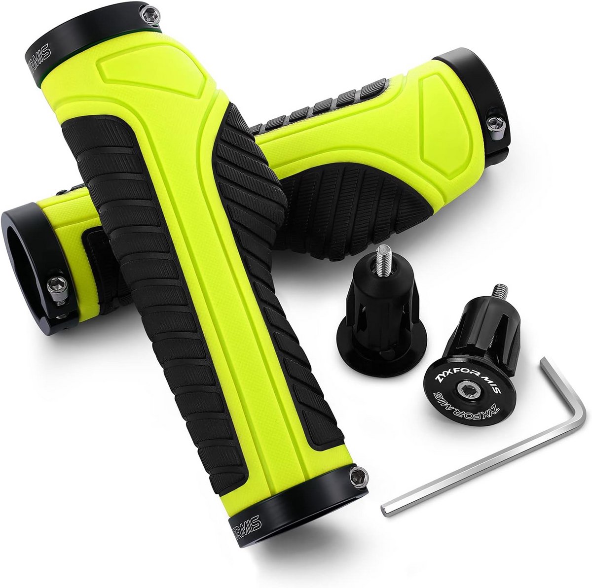 Ergonomische Fietsstuurgrepen Antislip Rubber MTB Handvatten met Dubbele Klem