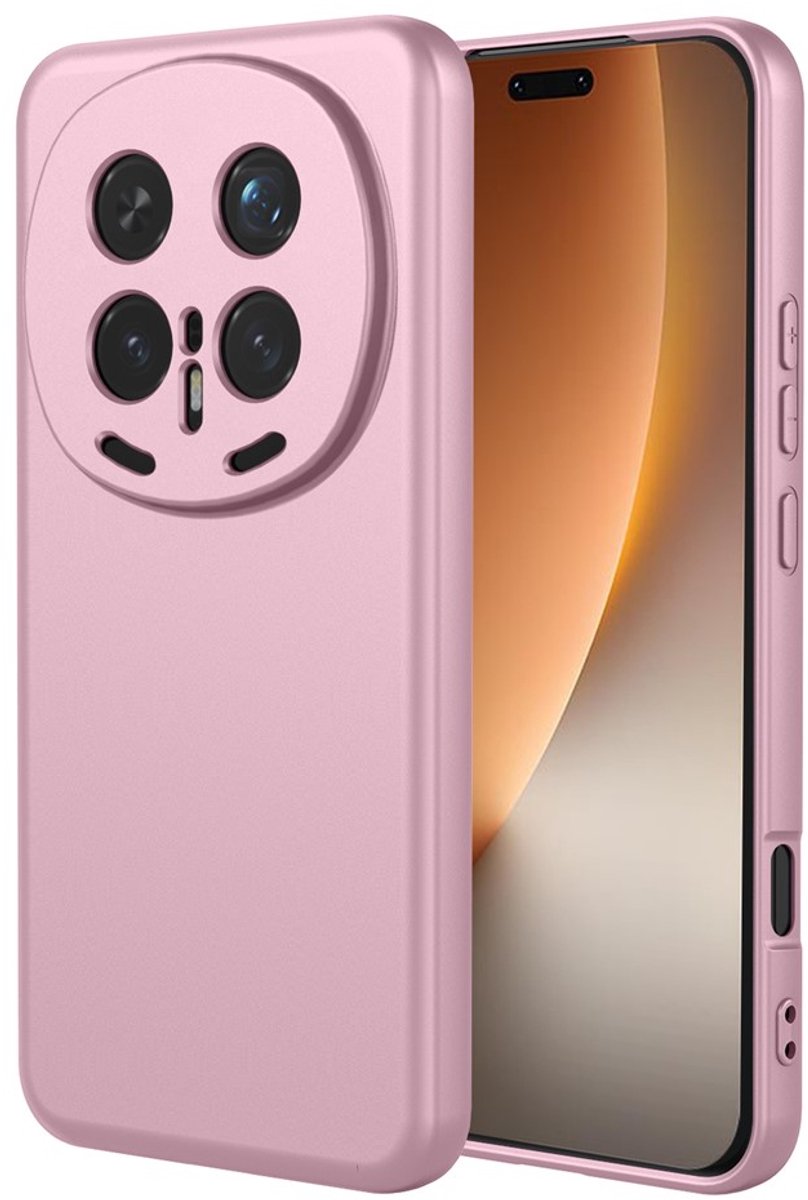 Hoesje geschikt voor HONOR Magic8 Pro - Phonesta Soft Silk Silicone Back Cover - Roze