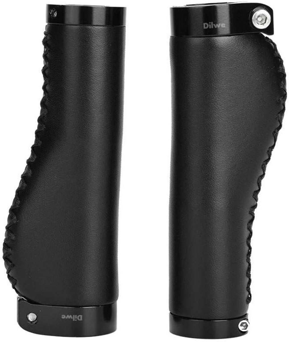 Fietssturen PU leer met anti-slip grip en klembevestiging