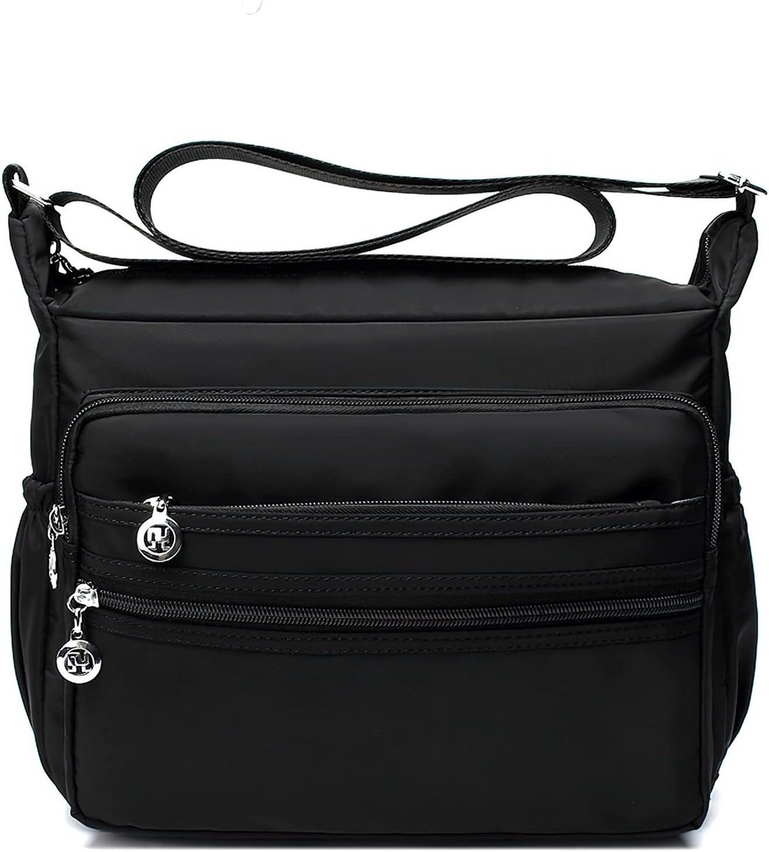 Waterdichte Nylon Schoudertas Dames - Grote Shopper met Veel Vakken voor Werk en Reizen
