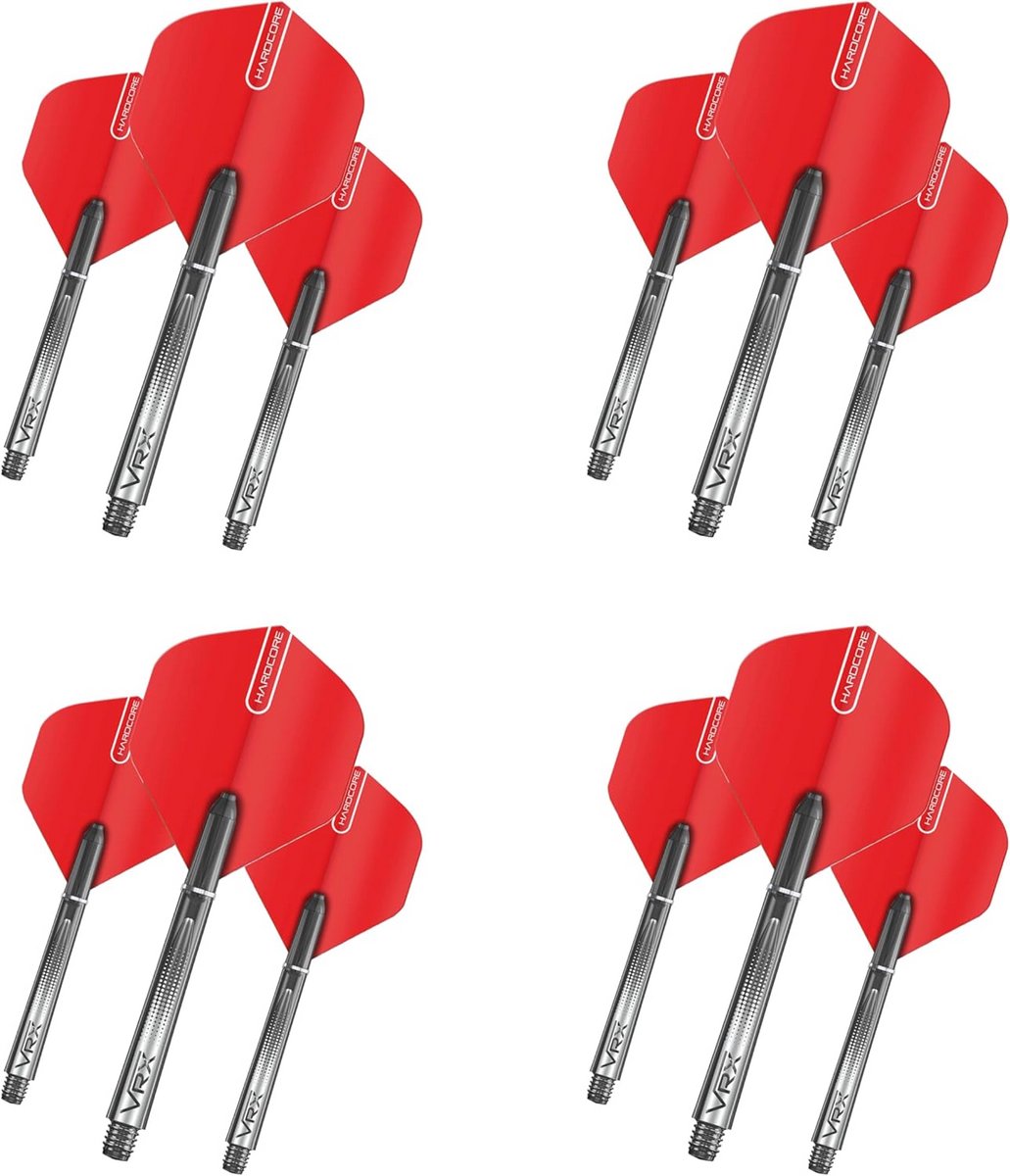 Dartflights en Assen Combo Set - Extra Dikke Flights en Sterke Transparante Assen