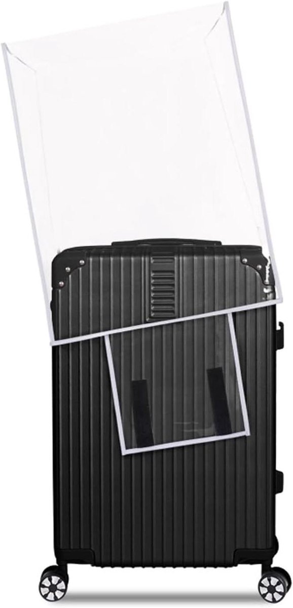 Trolley Case beschermhoes voor 20 inch bagage - Waterbestendig - Transparante zilveren rand
