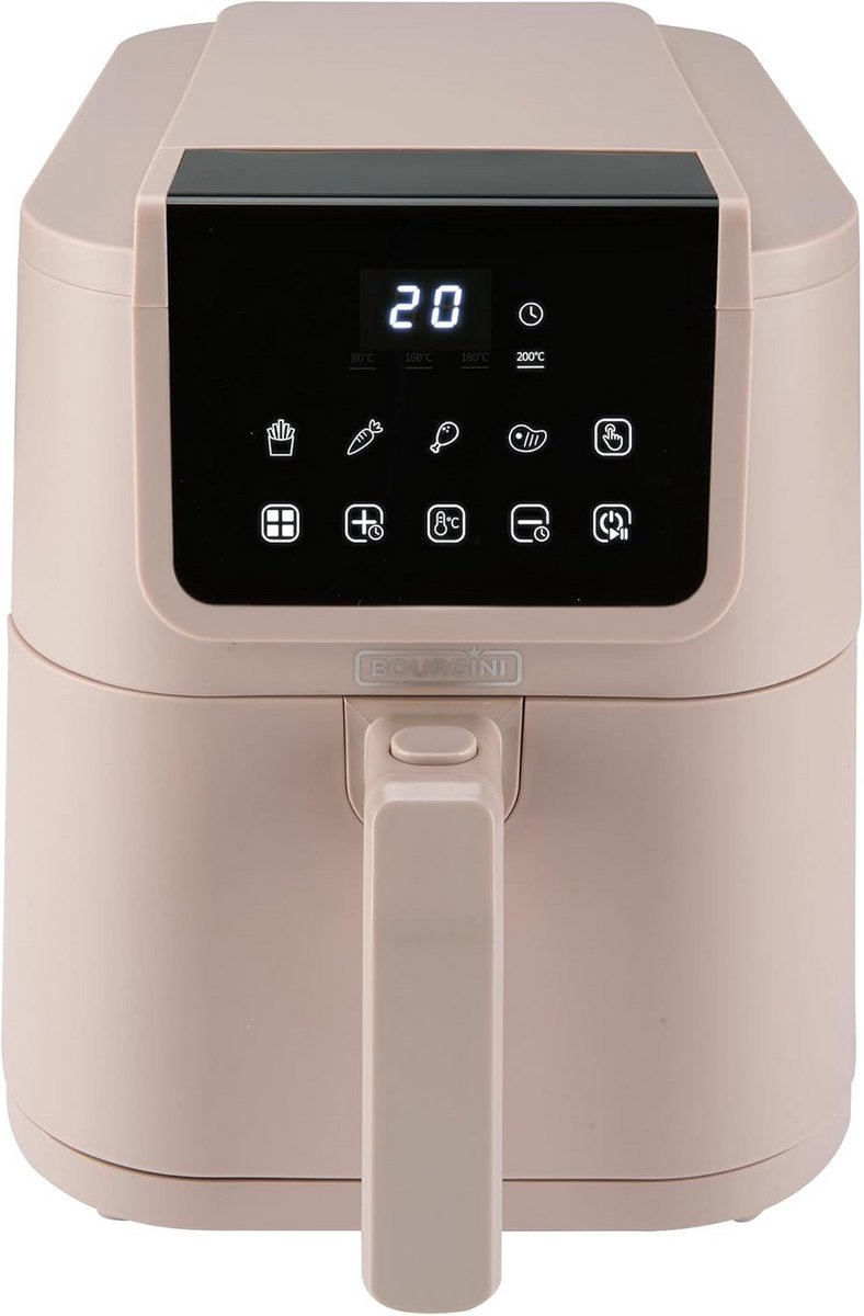 Compacte Keramische Airfryer 5 Liter - PFAS-vrij & Stil - Gezond Frituren in Beige